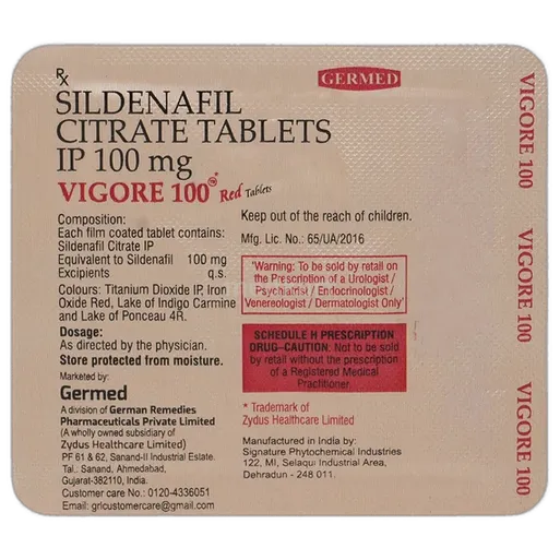 vigora 100mg tablet 4's